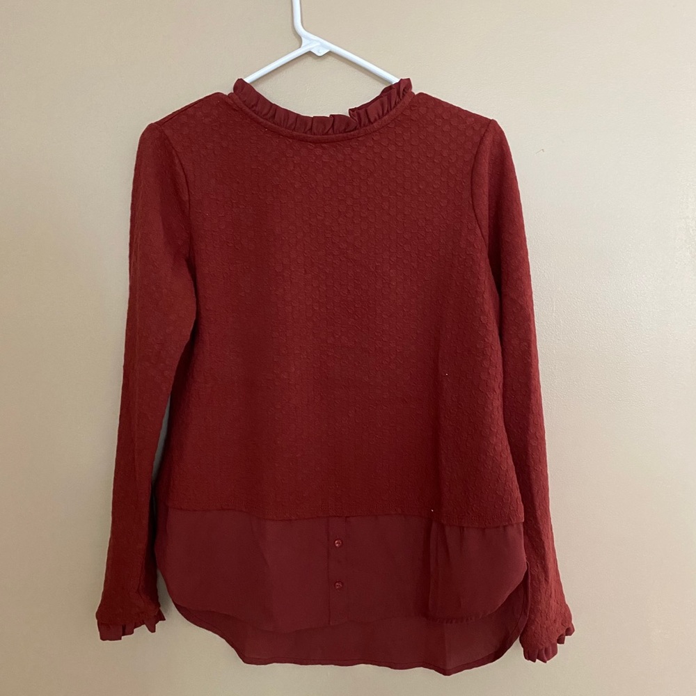 Burnt orange blouse